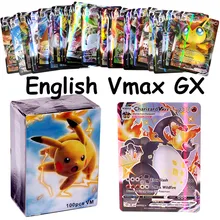New Pokemon Card Featuring VMAX Gold Silver Black Trading English/Korean Version GX V Tag Team Shining Cards