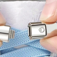 New Press Lock Shoelaces Without ties 7MM Width Flat Elastic Laces Sneakers Kids Adult No Tie Shoe laces for Shoes Accessories