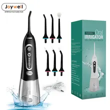 Oral Irrigator 5 Modes Portable Rechargeable Dental Water Jet 6 Nozzles Waterproof 300ML Tank Water Flosser For Teeth Whitening