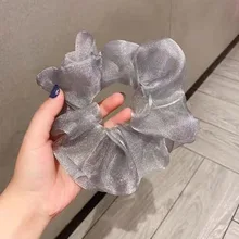 Oversized Scrunchies Organza Hair Ties Elastic Hair Band Women Girs Ponytail Holder Fashion Hair Ropes Headband Hair Accessories