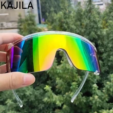 Oversized Sports Sunglasses Men 2021 Luxury Brand Windproof Rectangle Sun Glasses For Women Driving Goggles Gafas De Sol Hombre