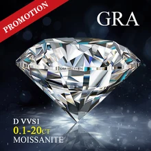 Promotion Moissanite Loose Stone Cheapest Factory Price D VVS1 3EX White Round Cut GRA Moissanites Lab-Grown Diamond Moissanita
