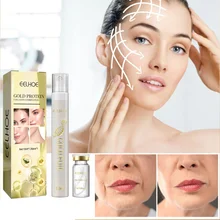 Protein Thread Lifting Set 24K Gold Face Serum Active Collagen Silk Thread Facial Essence Anti-Aging Firming Moisturize SkinCare