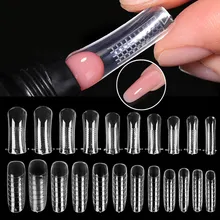 Quick Extension Nail Mold Tips Full Cover Nail Forms UV Gel Extension Tool Nail Finger Building False Tips Long Tips Extended