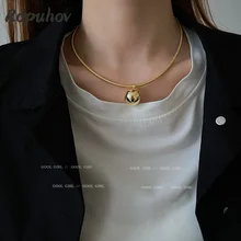 Ropuhov 2021 New Korean Fashion Gift Woman Spring New Ball Pendant Luxury Necklace Design Bling Wholesale