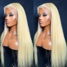 Rosabeauty 30 32 Inch 13x4 Straight 613 Honey Blonde Bone Straight Human Hair Wigs Remy 13x6 Colored Lace Frontal Wigs For Women