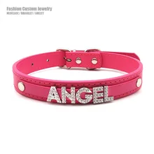 Sexy Rhinestone Letters SLAVE Choker Collar Customized Necklace Jewelry Men Women DIY Custom Name Cosplay Costume Party Chocker