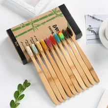 Single Bamboo Toothbrush Set Natural Bamboo Toothbrush Tablet Set Ten-Pack Bamboo Products Toothbrush