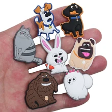 Single Sale 1pc PVC Cartoon Animal Shoe Charms Shoe Buckles Accessories Fit Bands Bracelets Croc JIBZ Kids Party X-mas Gift