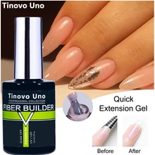 Tinovo Uno 41 Colors Builder Nail Gel in A Bottle Fiber Gel for Extensions Semi Permanent UV Building Poly Acrylic Nails Liquid