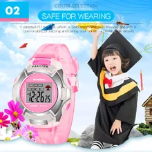 Transparent Color Fashion Electronic Watch Alarm Colorful Luminous Multi-Functional Sports Boys Girls Primary School Students Wa