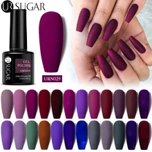 UR SUGAR 7.5ml Dark Purple Gel Nail Polish Soak Off UV LED Semi Permanent Gel Varnishes Manicure Nails Art Matte Top Coat Needed
