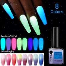 UR SUGAR 7.5ml Luminous Thermal Gel Nail Polish 2 In 1 Color Changing Glow in Dark Soak Off Manicuring UV Gel Nail Art Varnish