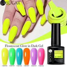 UR SUGAR 7.5ml Yellow Neon Luminous Gel Nail Polish Fluorescent Green Orange Glow In Dark Neon Gel UV LED Semi Permanent Soak Of