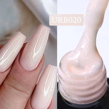 UR SUGAR 7ml Milky Jelly White Glitter Rubber Base Gel Polish Pink Nude Color Soak Off UV LED Self-leveling Gel Varnish Manicure