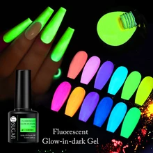 UR SUGAR Green Fluorescent Glow-in-dark Gel Nail Polish Neon UV LED Nails Gel Soak Off Gel Varnish Luminous Nail Art Gel