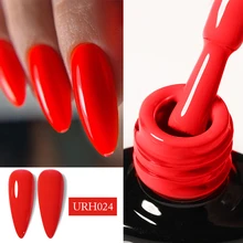 UR SUGAR High Saturation Red Color Gel Nail Polish 7ml Glass Bottle Autumn Winter Semi Permanent Soak Off UV LED Gel Manicure