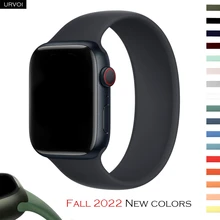 URVOI Solo loop for Apple Watch sport band ultra series 8 7 6 SE 5 4 321 liquid silicone strap for iWatch 41 45mm stretchable
