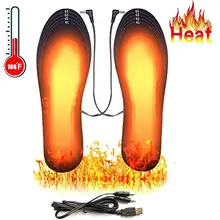 USB Heated Shoe Insoles Feet Warm Sock Pad Mat Electrically Heating Insoles Washable Warm Thermal Insoles Unisex WJ014