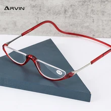 Ultralight Hanging Stretch Reading Glasses Men Women Trendy Half Frame Lens Presbyopic eyeglasses Unisex Diopter +1.0 1.5 to+3.0