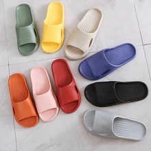 Unisex Home Slippers Summer Indoor Floor Non-slip Slippers Couple Family Women and Men Hotel Bathroom Bath Sandal Slippers
