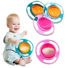 Universal baby magic bowl Gyro Bowl 360 Rotate Spill-Proof Practical Design Children Rotary Balance Novelty Gyro Umbrella
