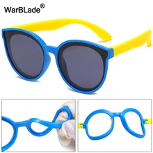 WarBlade New Polarized Kids Sunglasses Vintage Children Sun Glasses Silicone Flexible Boys Girls Baby Eyewear Gafas De Sol UV400