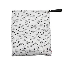Wet Dry Bag With Two Zippered For Baby Diapers Nappies Waterproof Reusable