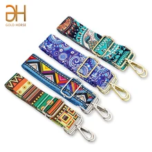 Women Colorful Fabric Shoulder Strap Lady Bag Accessories Adjustable Removable Wide Shoulder Crossbody Messenger Nylon Bag Strap