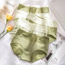 Women's Cotton Underwear Sexy Lace Panties Fashion Seamless Comfort Briefs Plus Size High Waist Underpants Female Lingerie