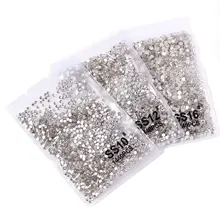 ss3-ss8 1440pcs Clear Crystal AB 3D FlatBack Nail Art Rhinestones Diamonds Gems 3d Nail Charms Shoes and Dancing Decorations